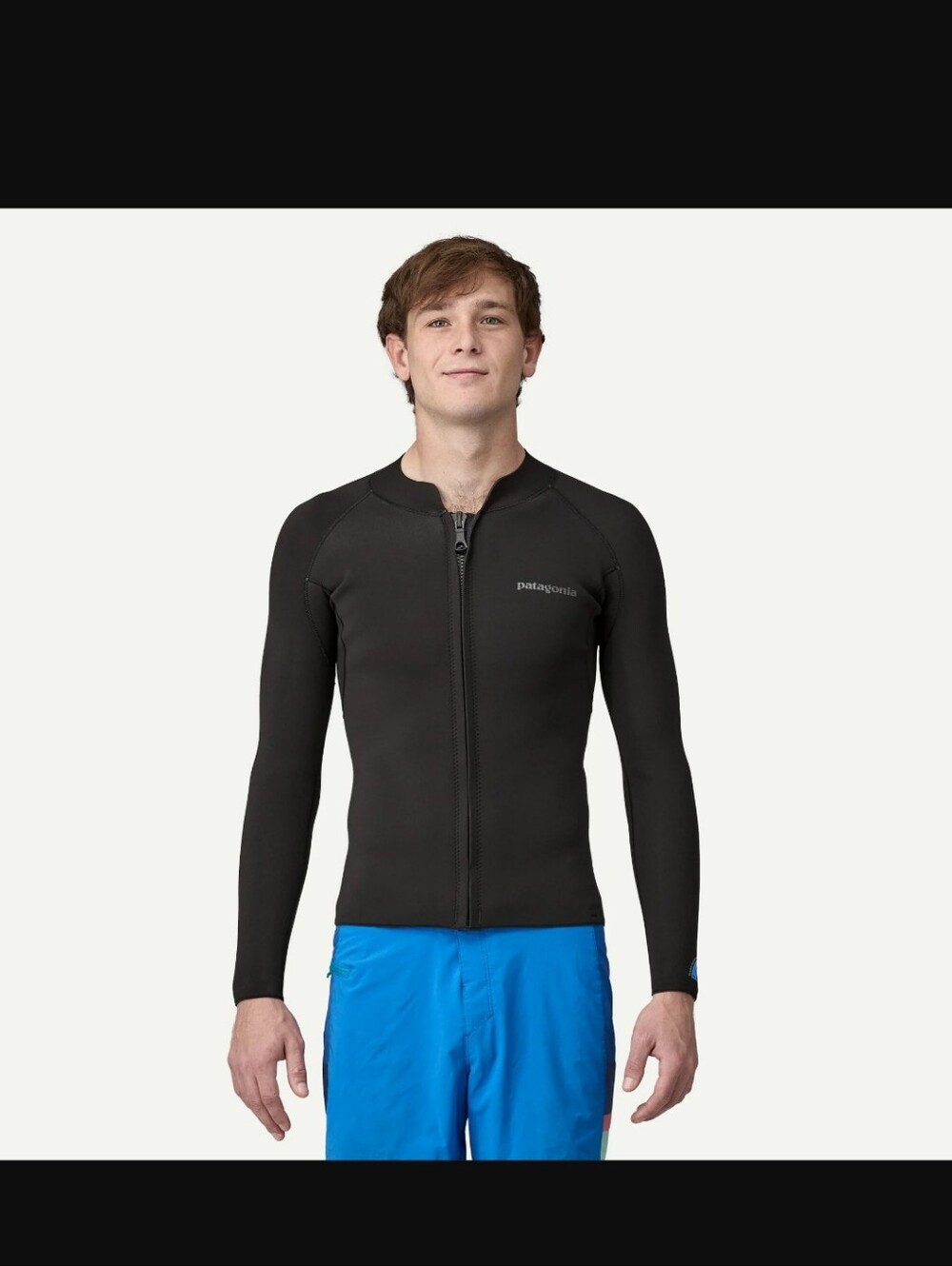 Men's Yulex Regulator Lite Front-Zip Long-Sleeved Wetsuit Top Sz M BLACK (#24)